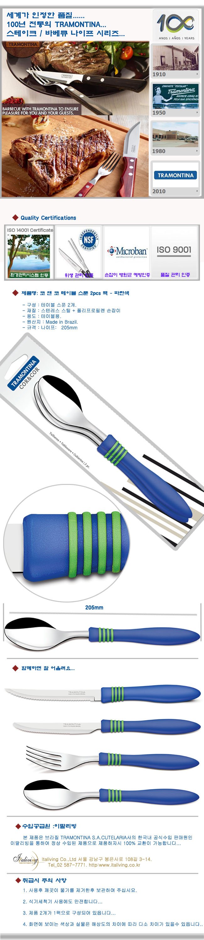 TABLE SPOON BLUE-2PCS SET