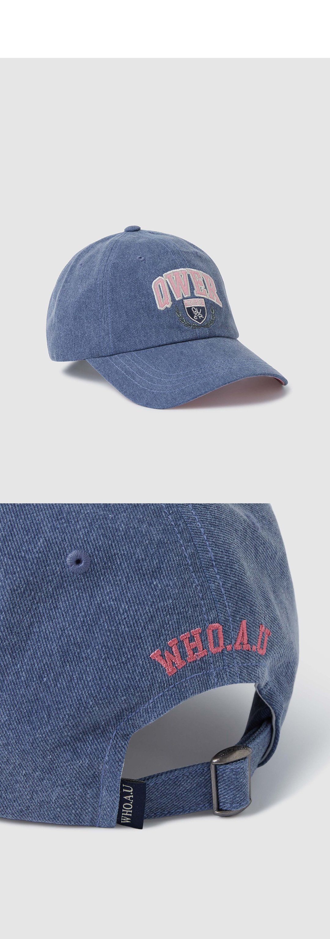 【QWER X WAU】Washed Ballcap / WHACE4T93A QWER X WAU】Washed Ballcap / WHACE4T93A (WHO.A.U/キャップ