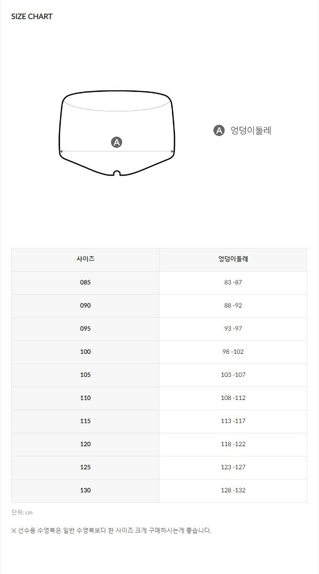 남성실내수영복사이즈
